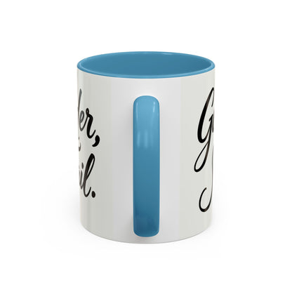Inspirational Script Coffee Mug — "Strength Lives in Small, Steady Moments" (11/15 oz)