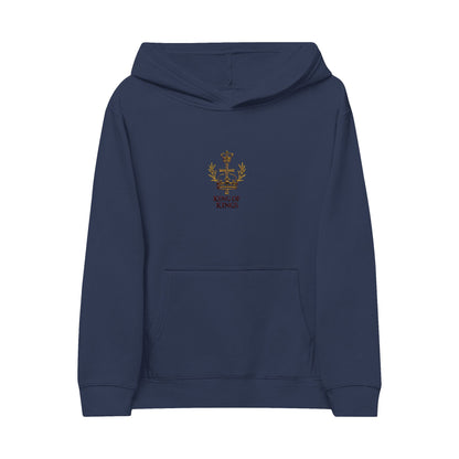 Kids Embroidered 'King of Kings' Fleece Hoodie