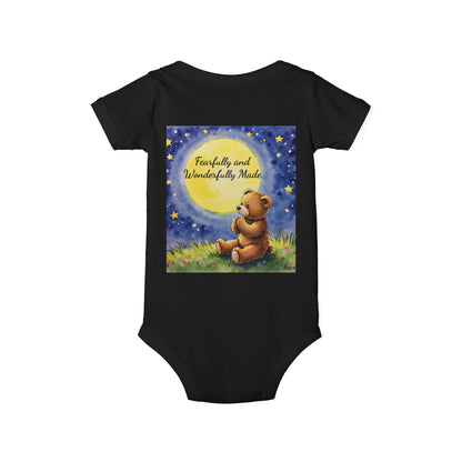 Infant One-Piece — 'Little Prayer Warrior' Bear Baby Bodysuit (Personalize Name)