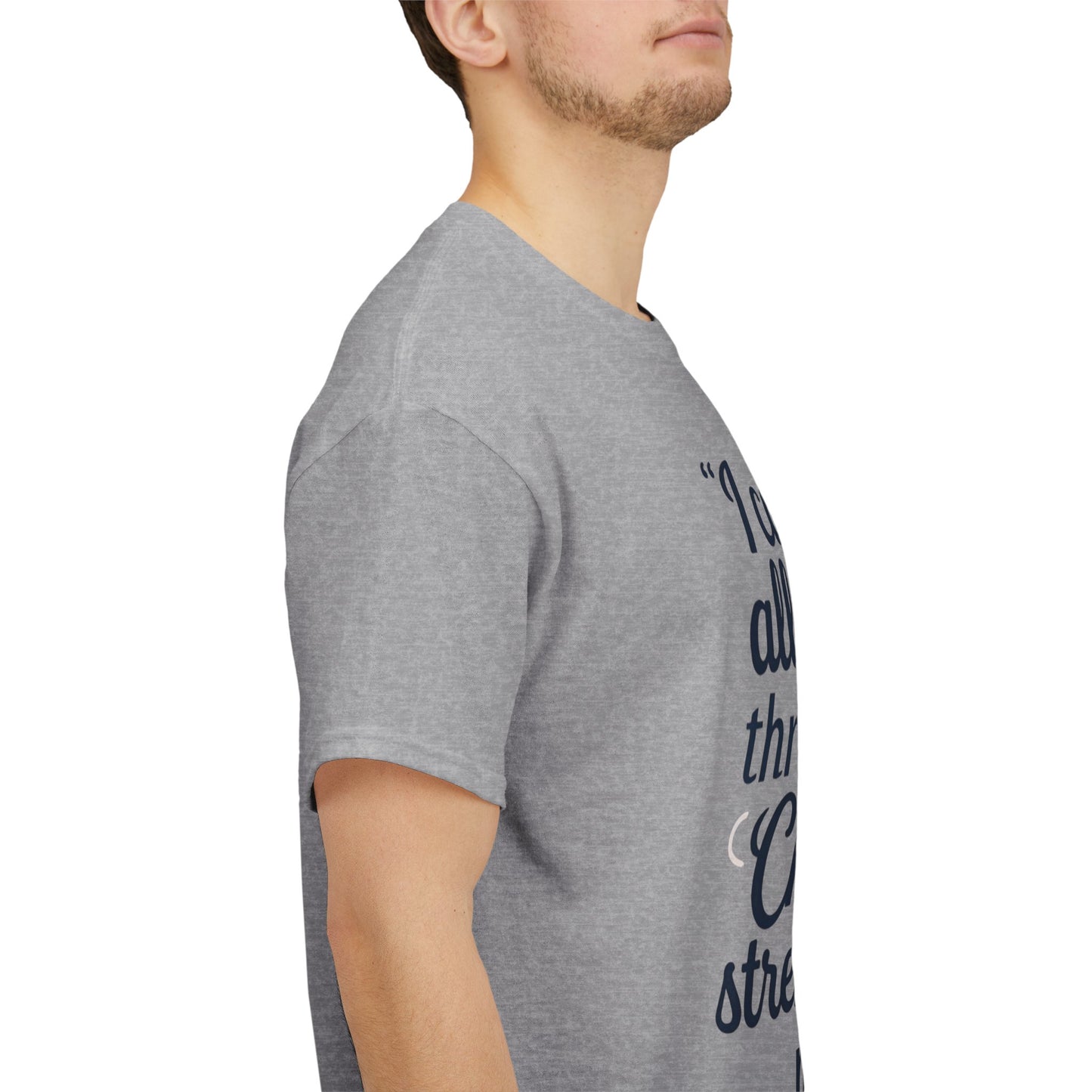 Inspirational Christian T-Shirt - "I Can Do All Things Through Christ" Bible Verse Tee