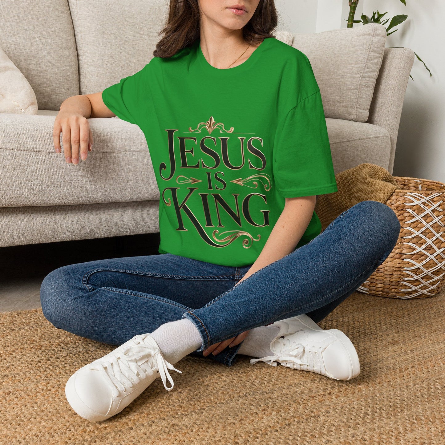 Jesus Is King T-Shirt — Christian Faith Graphic Tee, Inspirational Worship Shirt