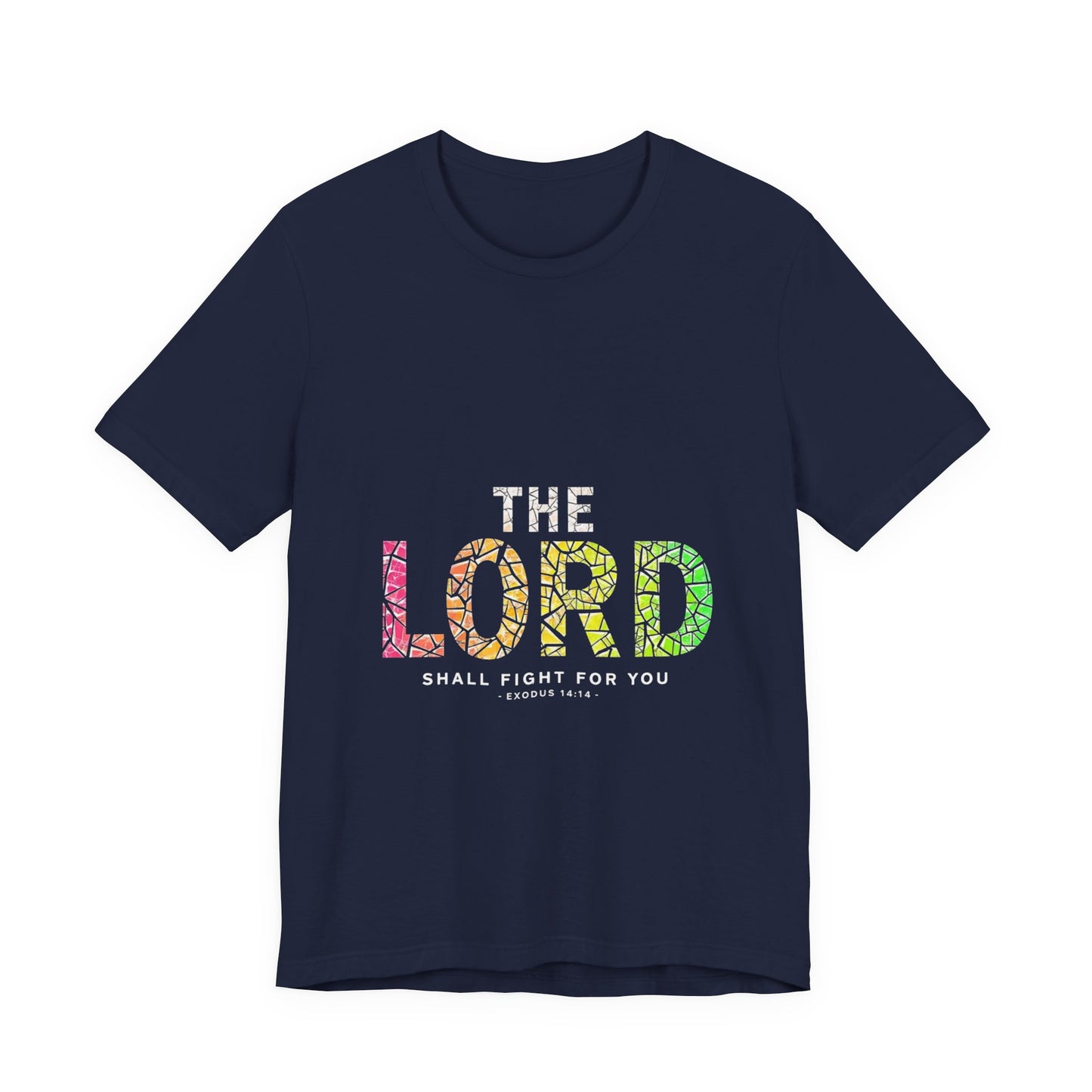 The LORD multicolor mosaic Tee | T-Shirt, Christian faith typography