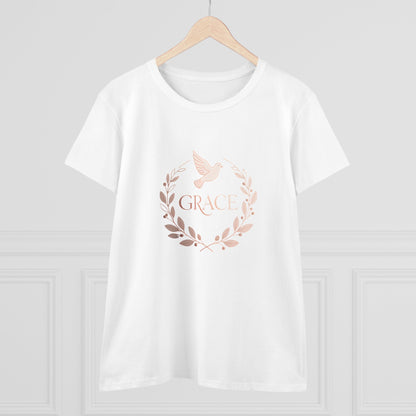 Graceful Dove Wreath Tee — Women's Rose-Gold Reminder Tee