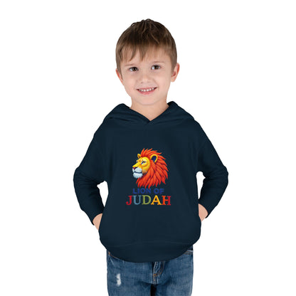 Lion of Judah Toddler Hoodie — Christian Kids Pullover with Colorful Lion Graphic