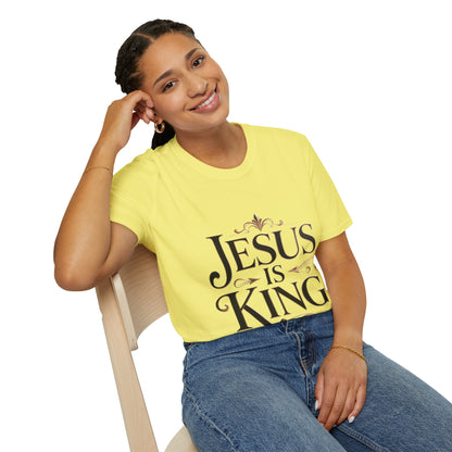 Jesus Is King T-Shirt — Christian Faith Graphic Tee, Inspirational Worship Shirt