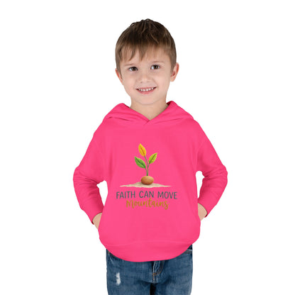 Toddler Hoodie - "Faith Can Move Mountains" Plant Graphic