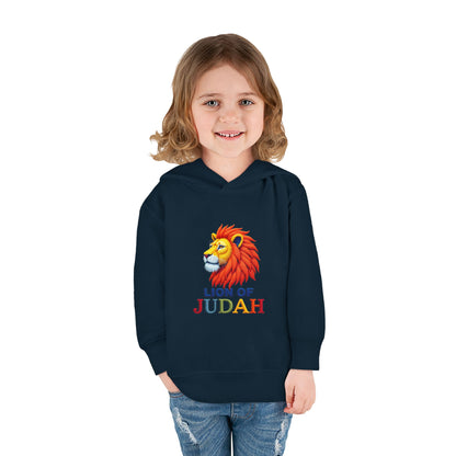 Lion of Judah Toddler Hoodie — Christian Kids Pullover with Colorful Lion Graphic