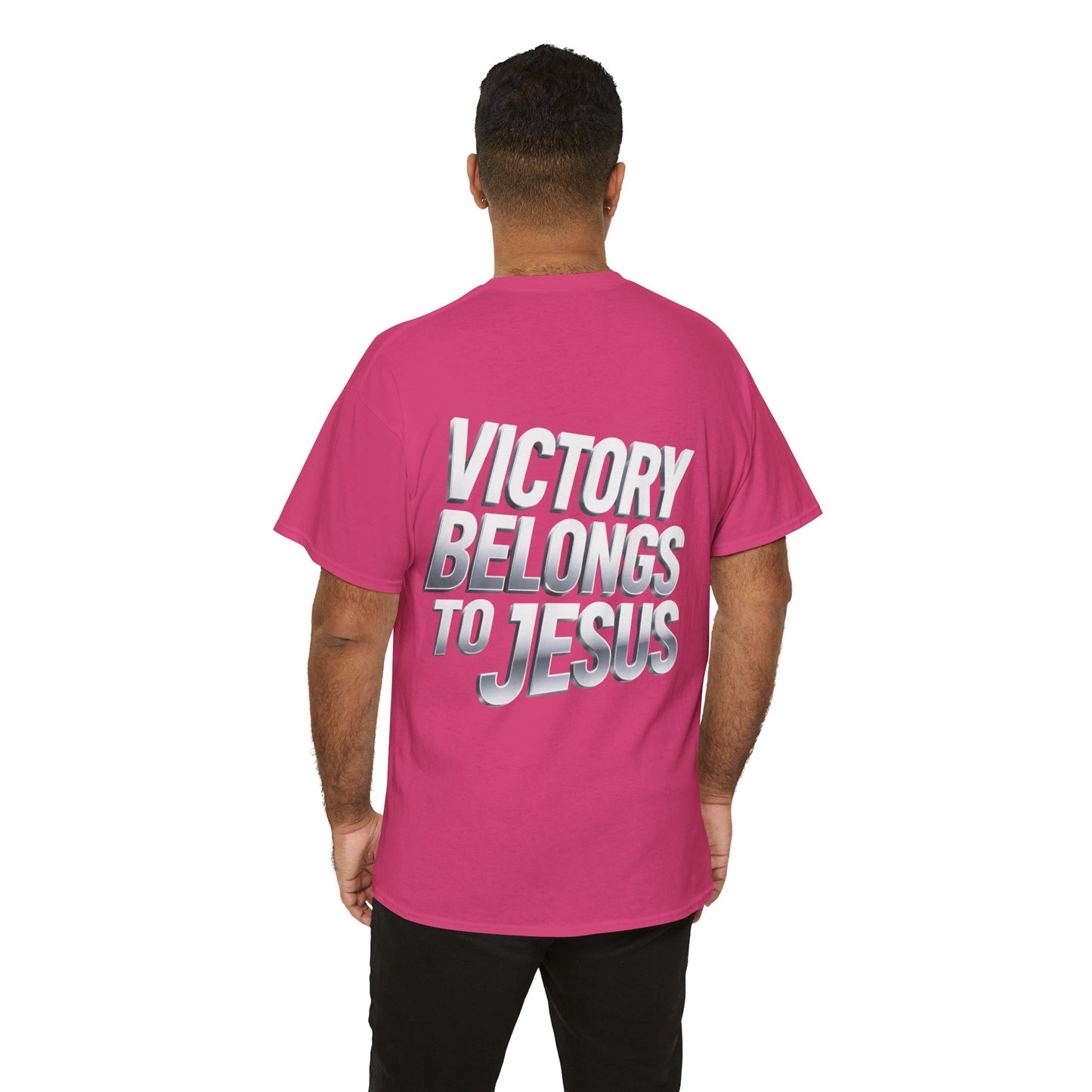Victory Belongs to Jesus T-Shirt — Heavyweight Christian Faith Tee