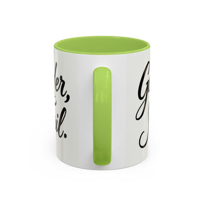 Inspirational Script Coffee Mug — "Strength Lives in Small, Steady Moments" (11/15 oz)