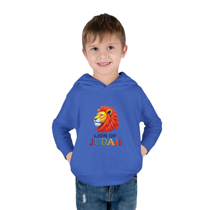 Lion of Judah Toddler Hoodie — Christian Kids Pullover with Colorful Lion Graphic