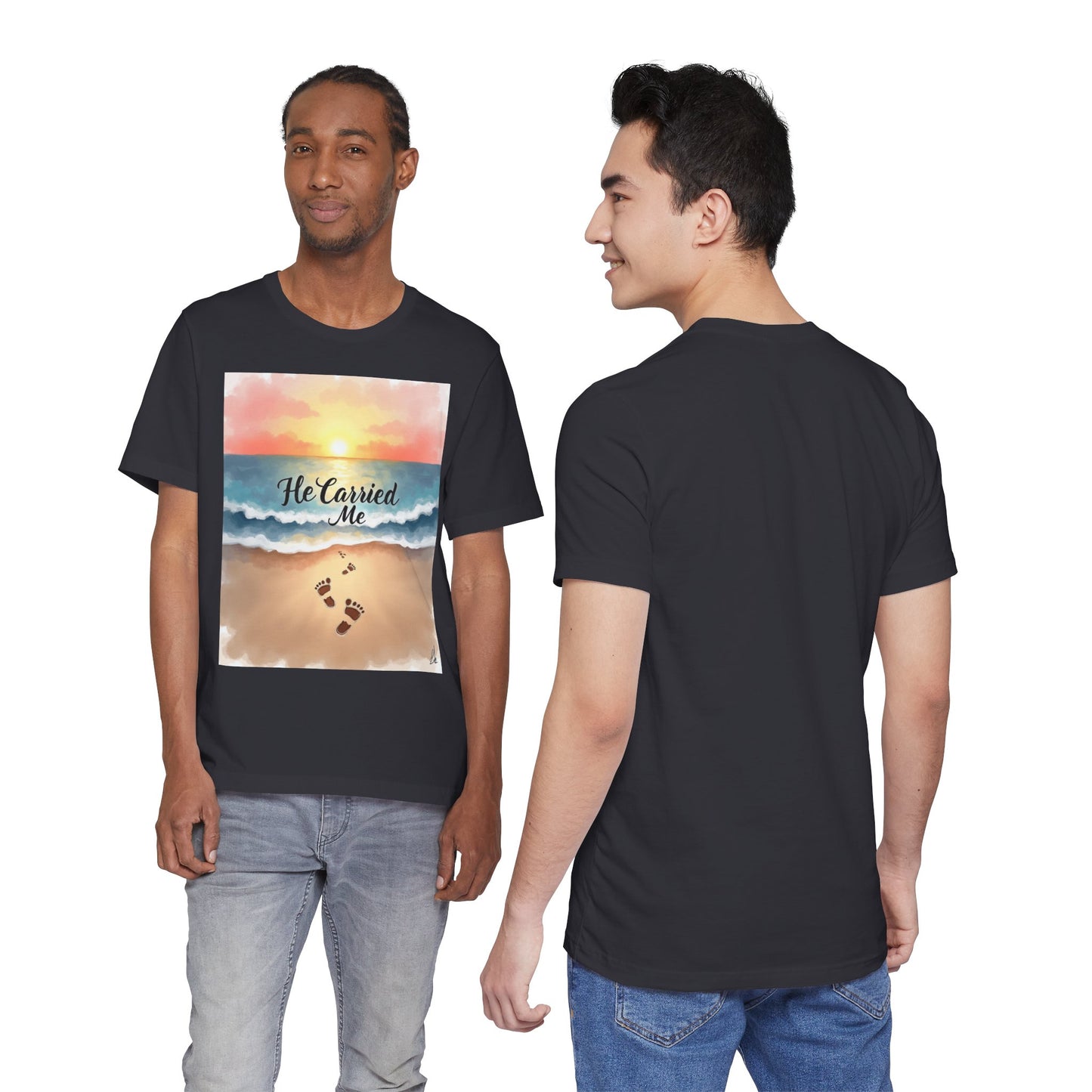 He Carried Me Scripture Tee | Inspirational Christian Faith Shirt