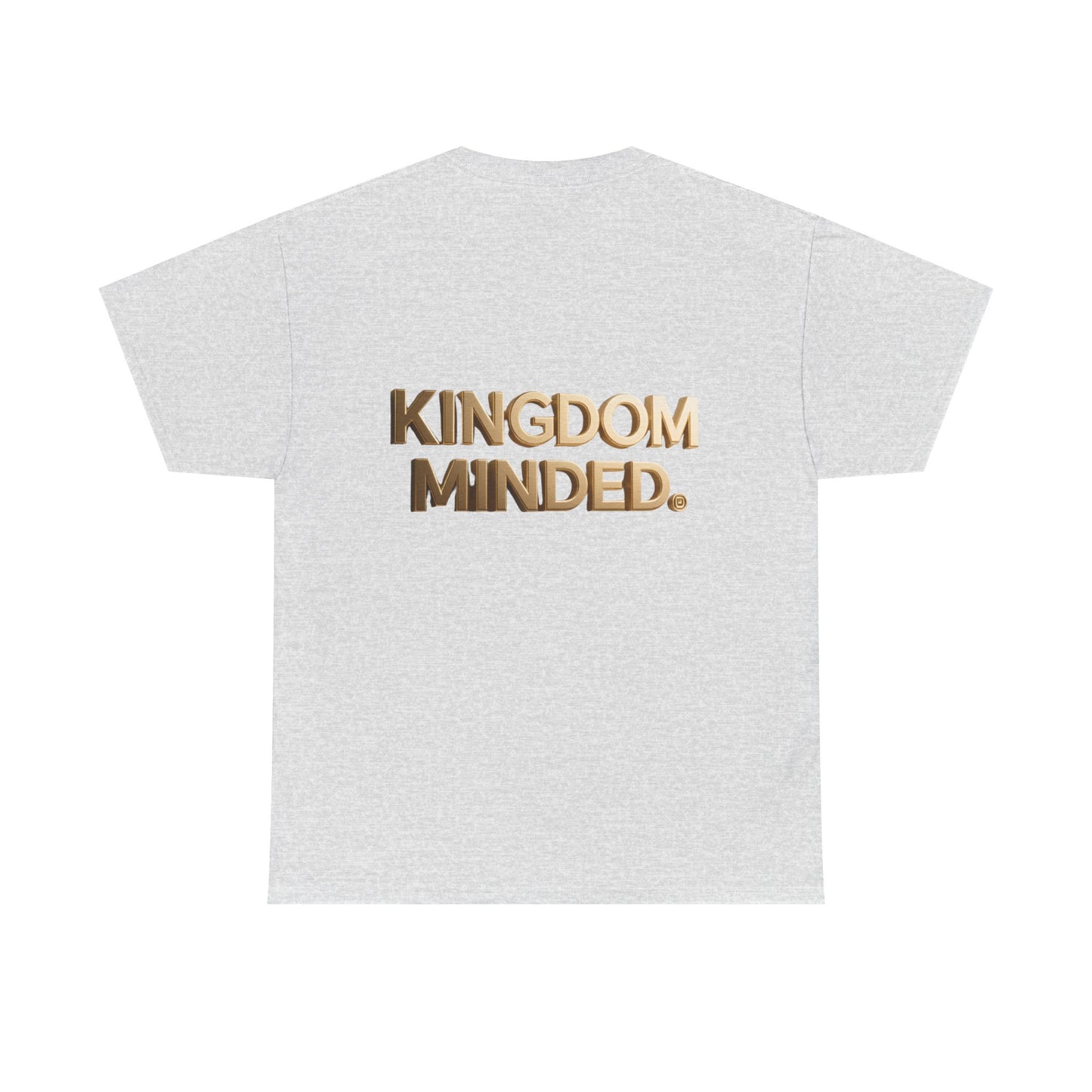 Faith & Focus Tee — Gold Typography Cotton Shirt