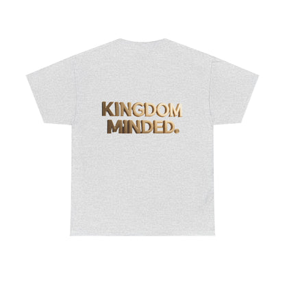 Faith & Focus Tee — Gold Typography Cotton Shirt