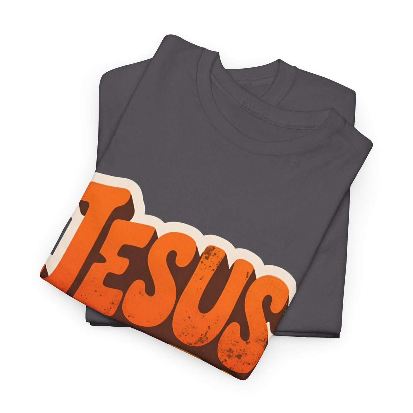 Jesus Saves Retro Tee — Bright Sunset Faith T-Shirt