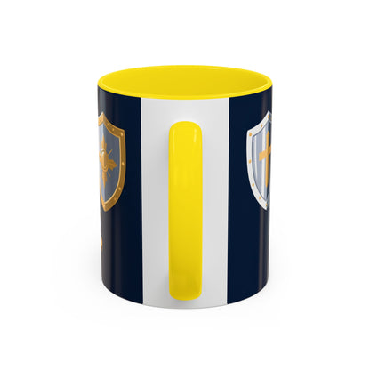 Christian Knight Coffee Mug — “Suit Up Daily” Accent Ceramic Mug