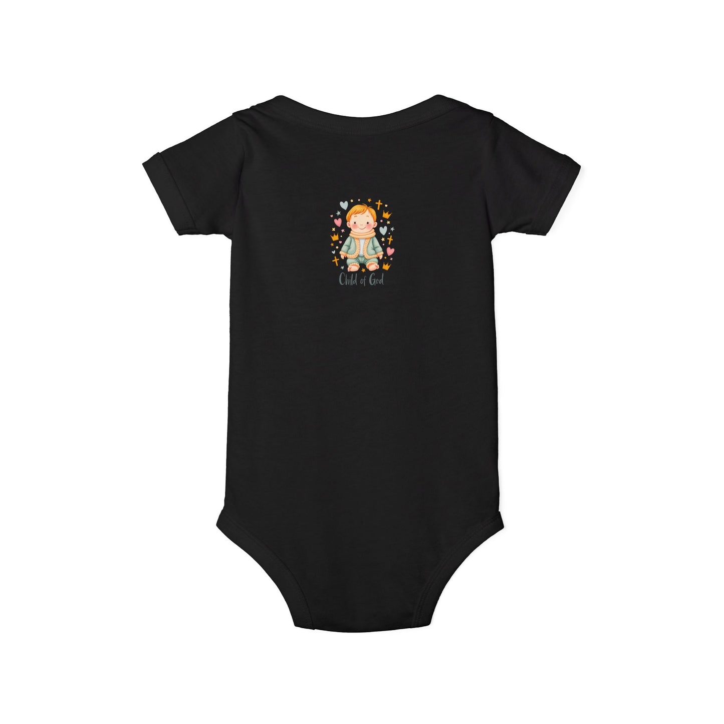 Infant One-Piece Bodysuit — Cute Little Girl Illustration "Hello World" Baby Bodysuit