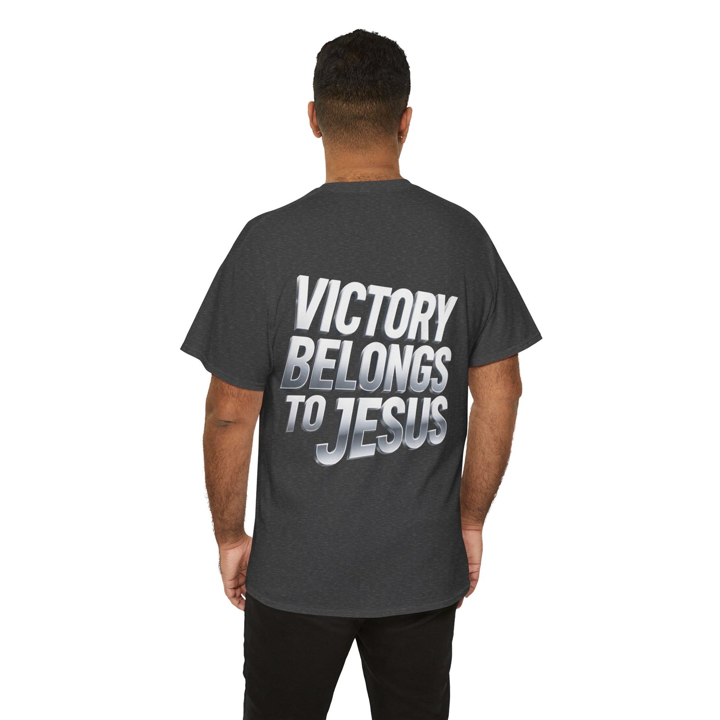 Victory Belongs to Jesus T-Shirt — Heavyweight Christian Faith Tee