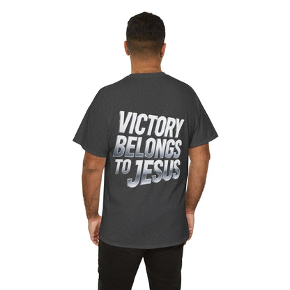 Victory Belongs to Jesus T-Shirt — Heavyweight Christian Faith Tee