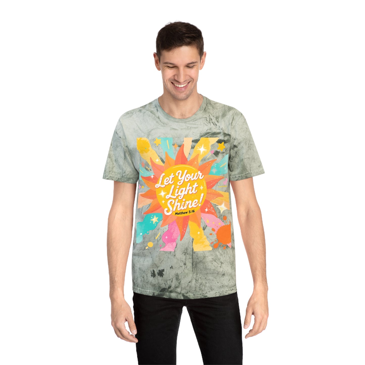 Let Your Light Shine T-Shirt — Retro Sunshine Graphic Tee (Matthew 5:16)
