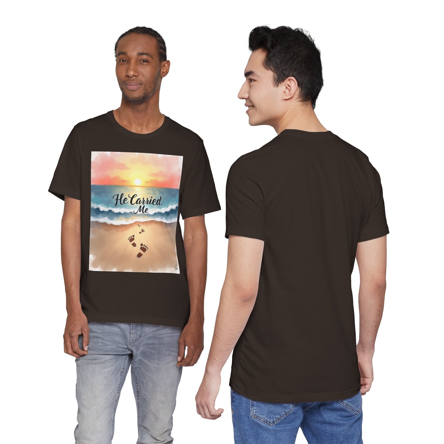 He Carried Me Scripture Tee | Inspirational Christian Faith Shirt