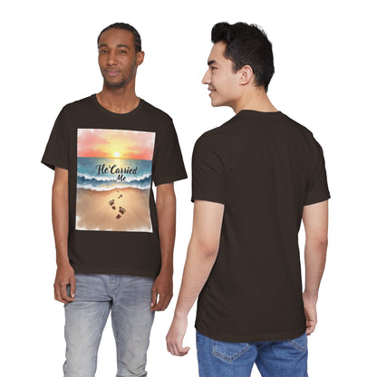 He Carried Me Scripture Tee | Inspirational Christian Faith Shirt