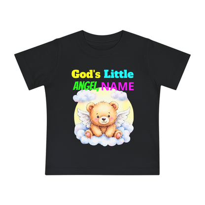 Baby T-Shirt — Personalized "God's Little Angel" Teddy Design