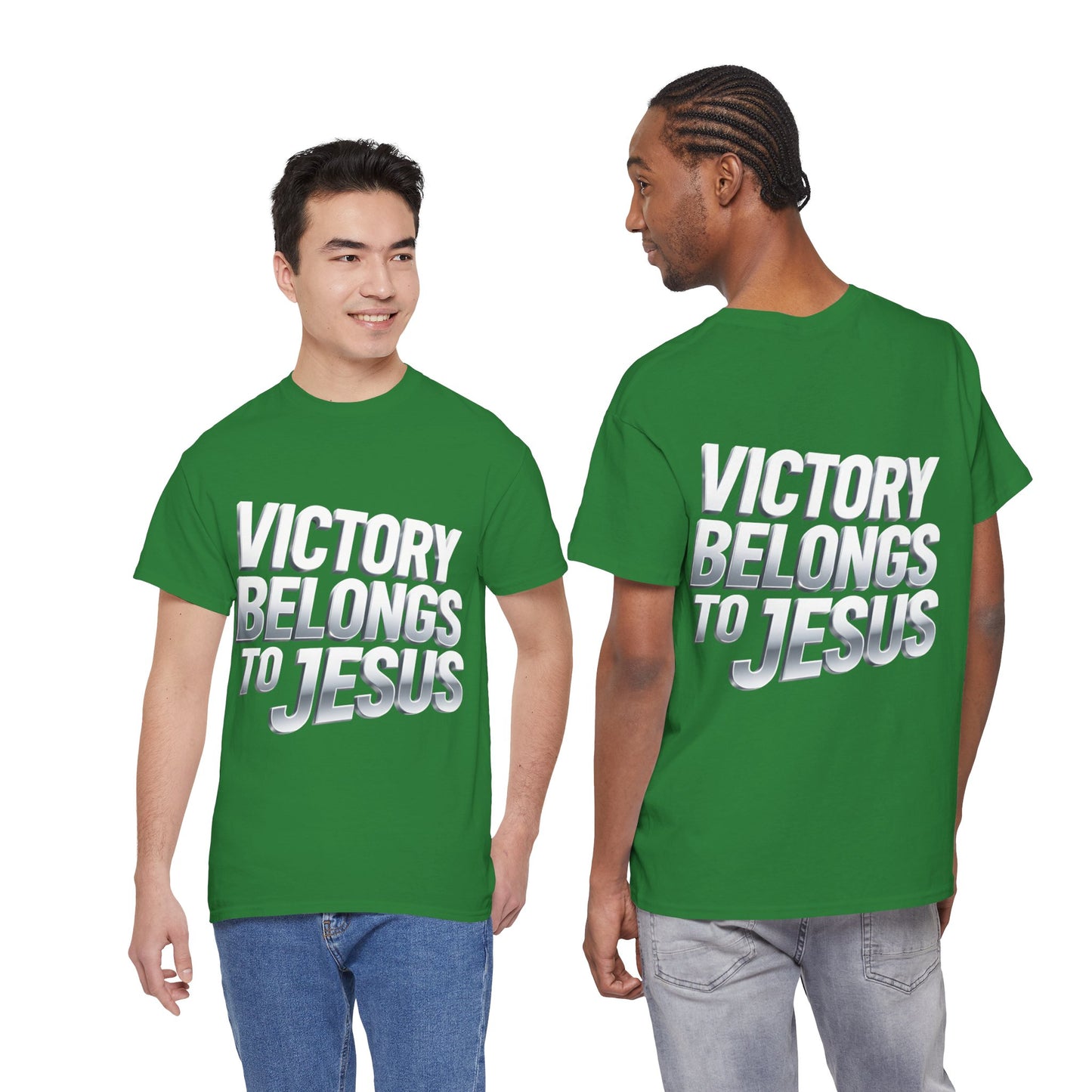 Victory Belongs to Jesus T-Shirt — Heavyweight Christian Faith Tee