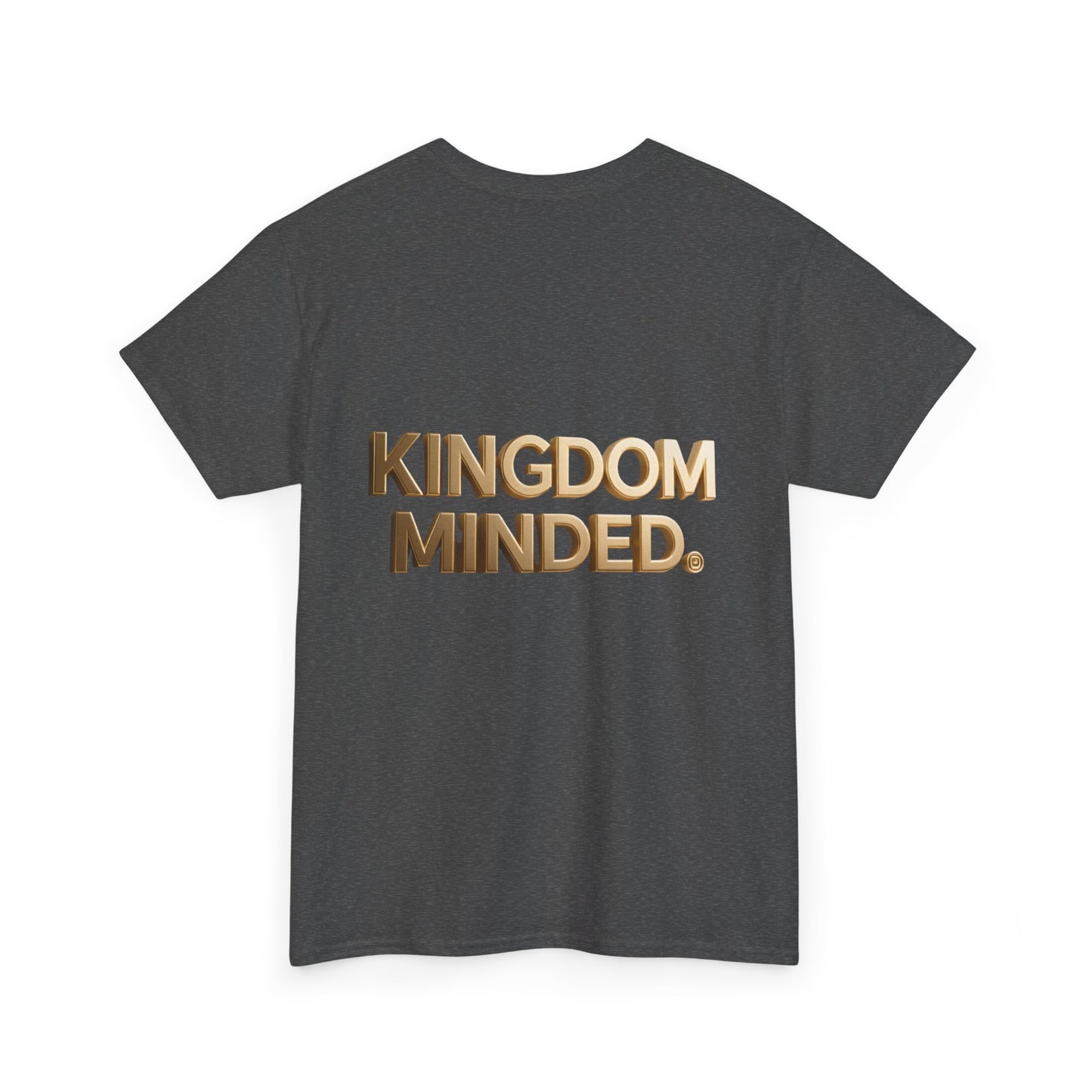 Faith & Focus Tee — Gold Typography Cotton Shirt