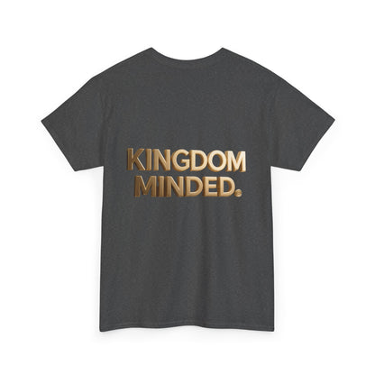 Faith & Focus Tee — Gold Typography Cotton Shirt