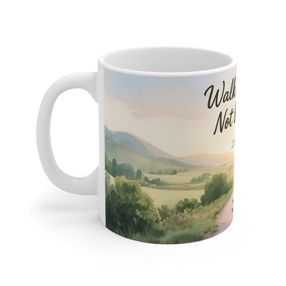 Walk by Faith, Not by Sight 11oz Ceramic Mug — Inspirational Morning Devotion Cup