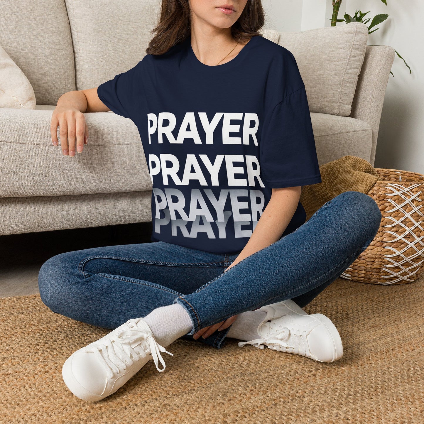Prayer Repeat T-Shirt | Bold Spiritual Graphic Tee Gift