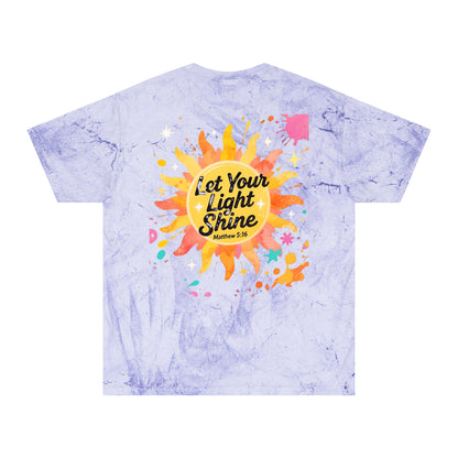 Christian Sunburst Graphic Tee - Let Your Light Shine Unisex T-Shirt