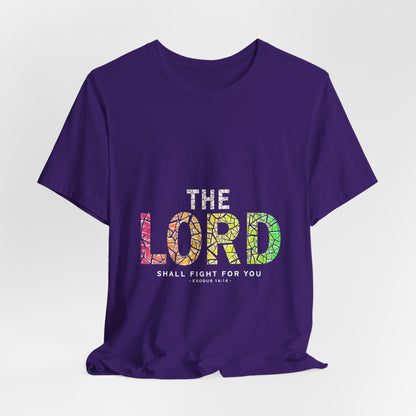 The LORD multicolor mosaic Tee | T-Shirt, Christian faith typography