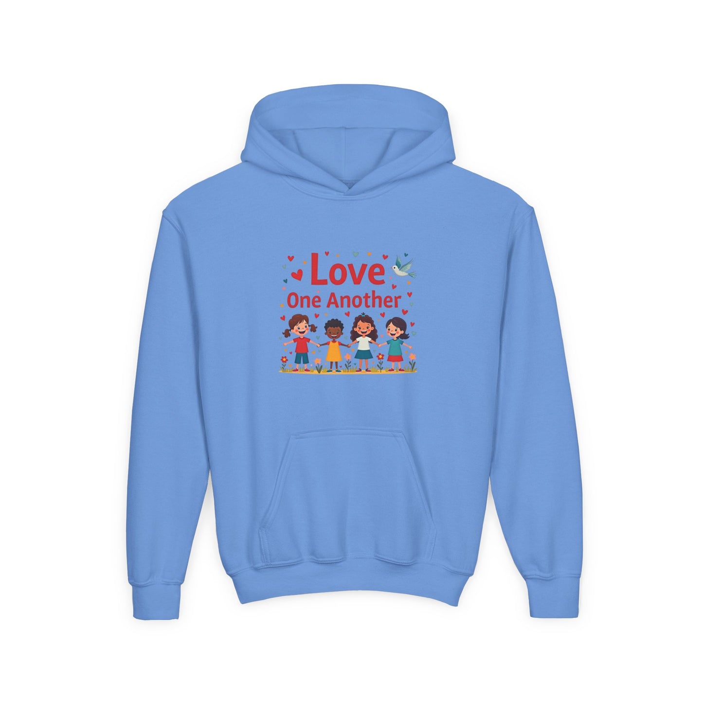 Love One Another Youth Hoodie — Kids' Inclusive Friendship Sweatshirt