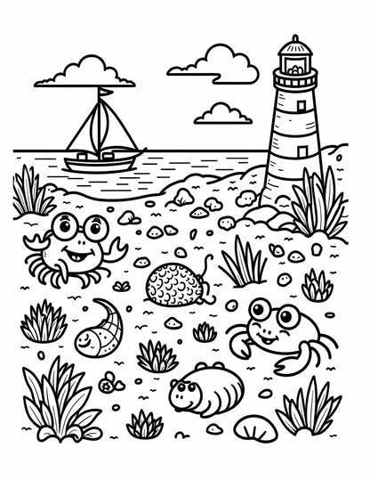 Ocean Friends Adventure Coloring Book