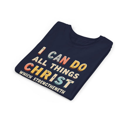 I Can Do All Things Christ Youth Tee | Philippians 4:13 Christian Kids Shirt