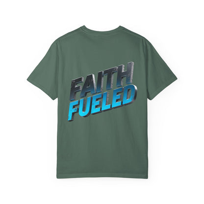 Faith Fueled Garment-Dyed Tee — Vintage Two-Tone Christian T-Shirt