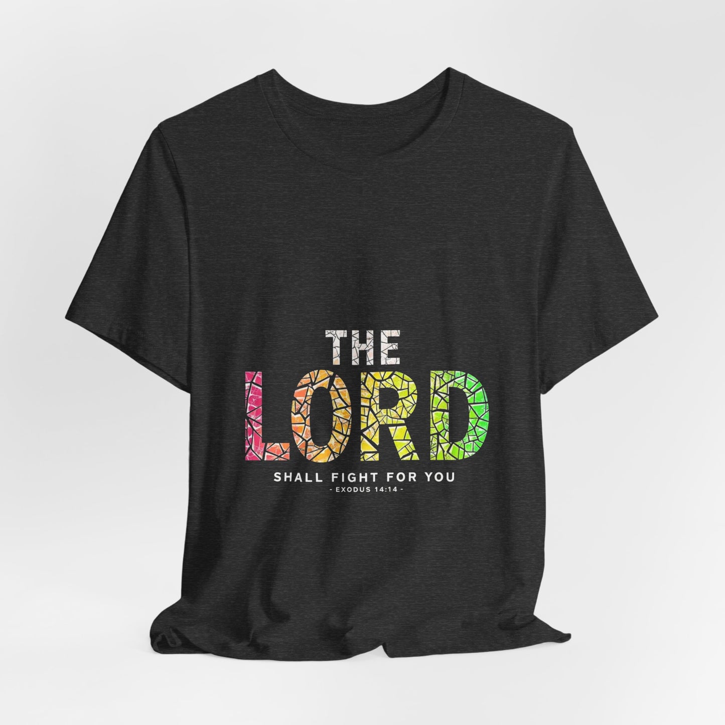 The LORD multicolor mosaic Tee | T-Shirt, Christian faith typography