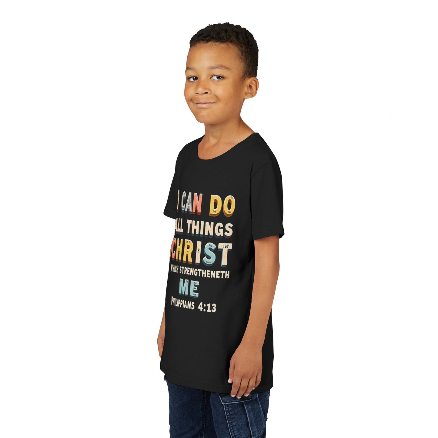 I Can Do All Things Christ Youth Tee | Philippians 4:13 Christian Kids Shirt