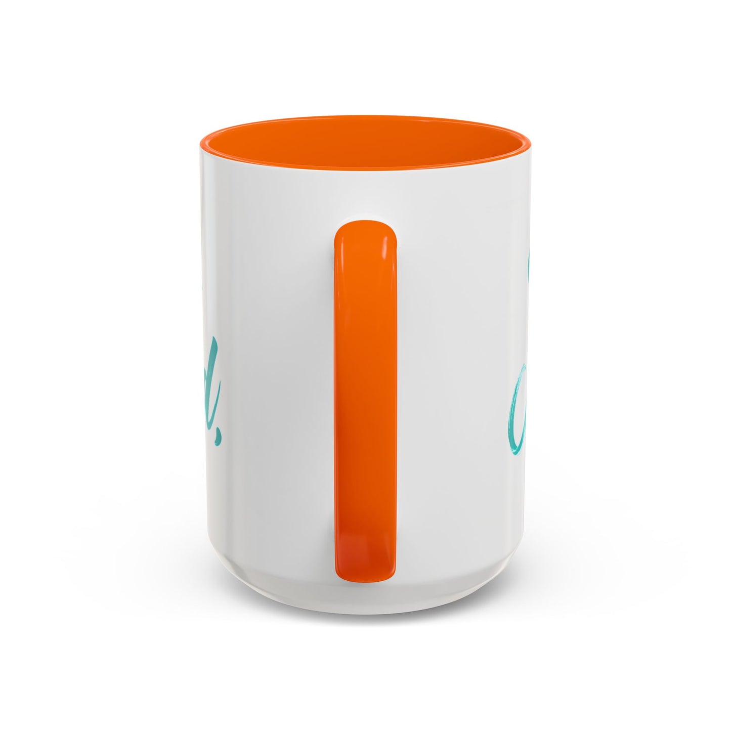 Scripture Accent Coffee Mug — Teal Hand-Lettered Encouragement (11/15 oz)
