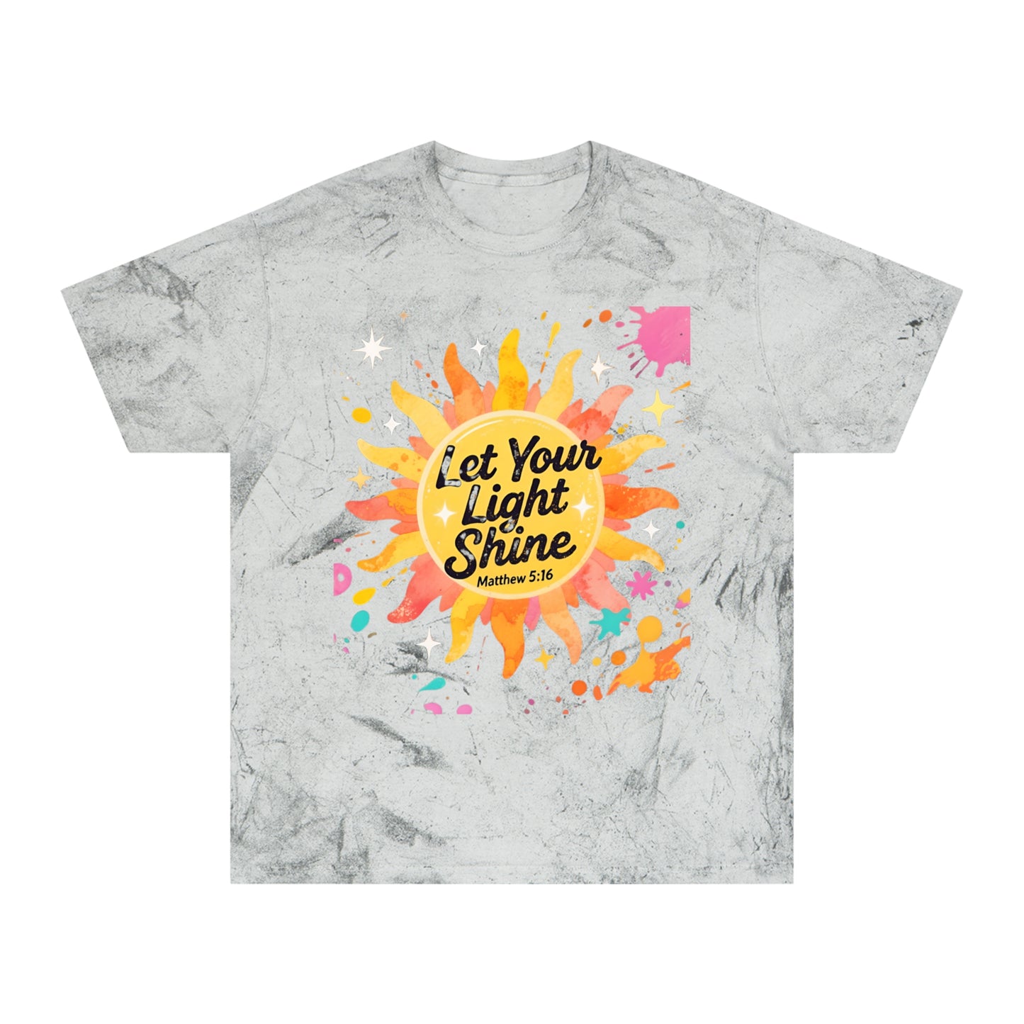 Christian Sunburst Graphic Tee - Let Your Light Shine Unisex T-Shirt