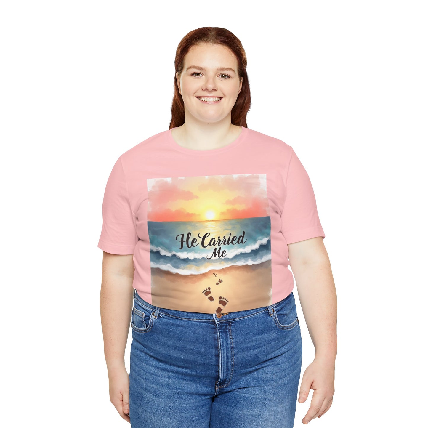 He Carried Me Scripture Tee | Inspirational Christian Faith Shirt