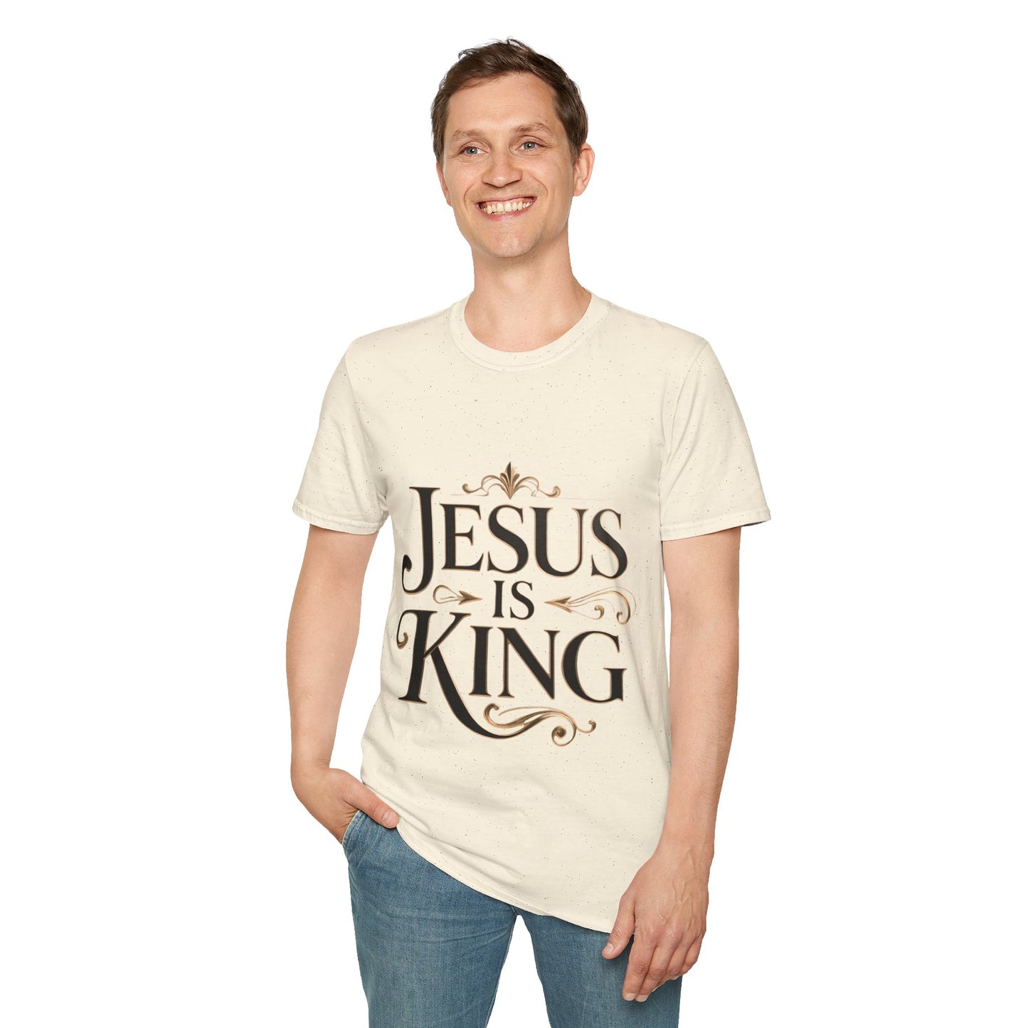 Jesus Is King T-Shirt — Christian Faith Graphic Tee, Inspirational Worship Shirt