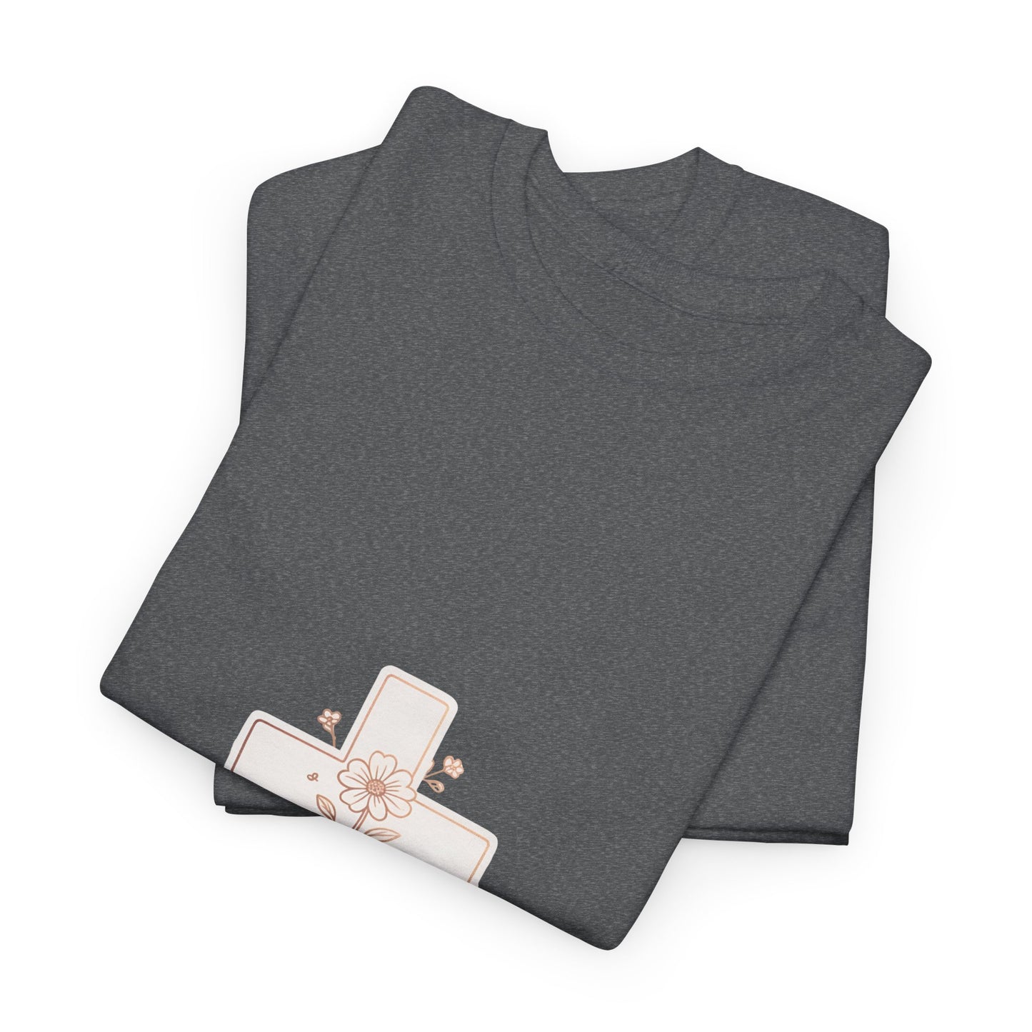 Floral Cross Tee — Delicate Bloom Christian T-Shirt | Meaningful gifts for teens and adults