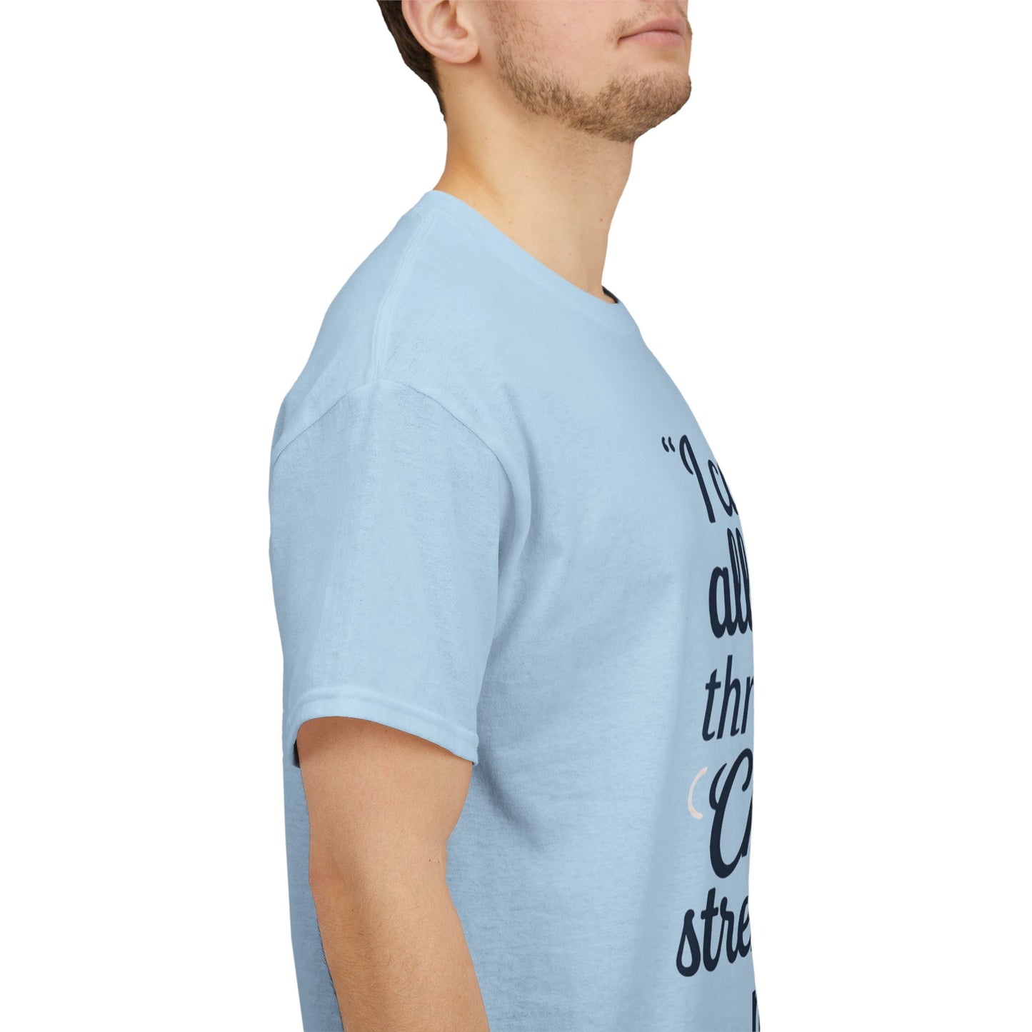 Inspirational Christian T-Shirt - "I Can Do All Things Through Christ" Bible Verse Tee