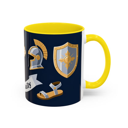 Christian Knight Coffee Mug — “Suit Up Daily” Accent Ceramic Mug