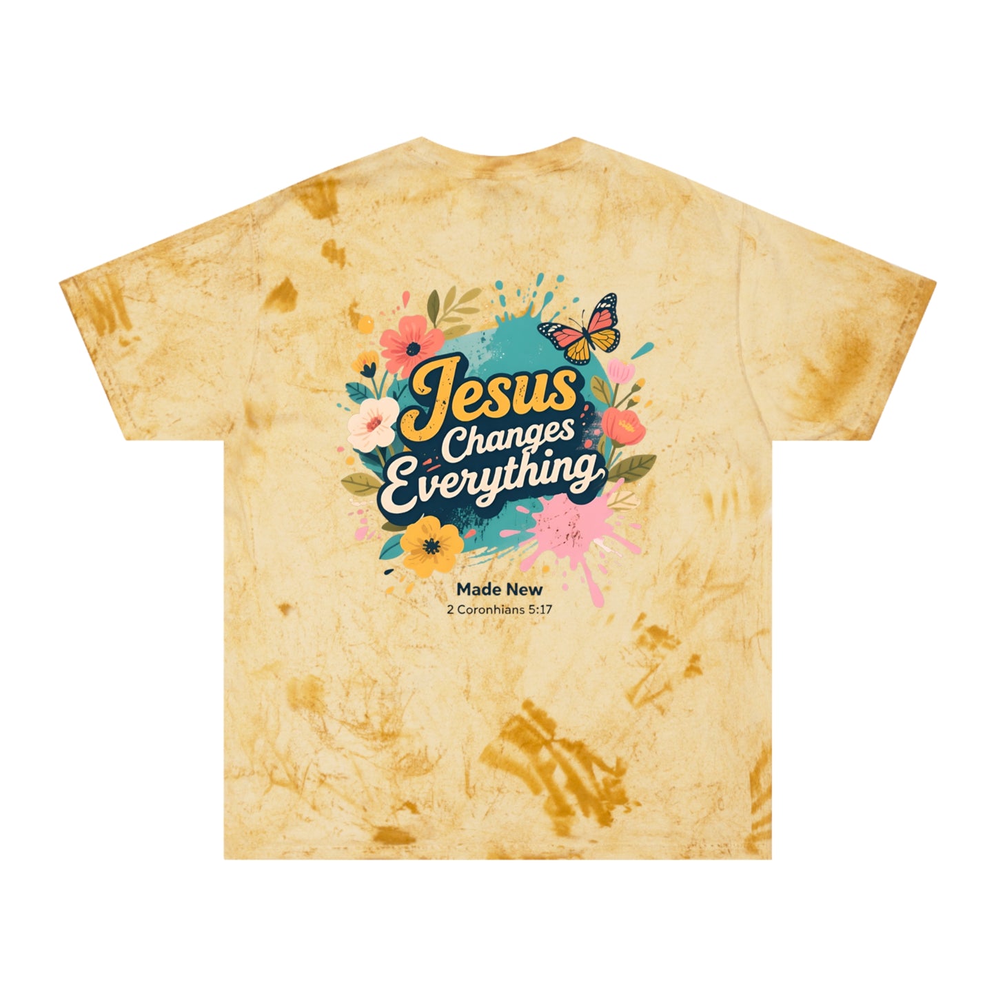 Jesus Changes Everything T-Shirt — Floral Butterfly Christian Tee