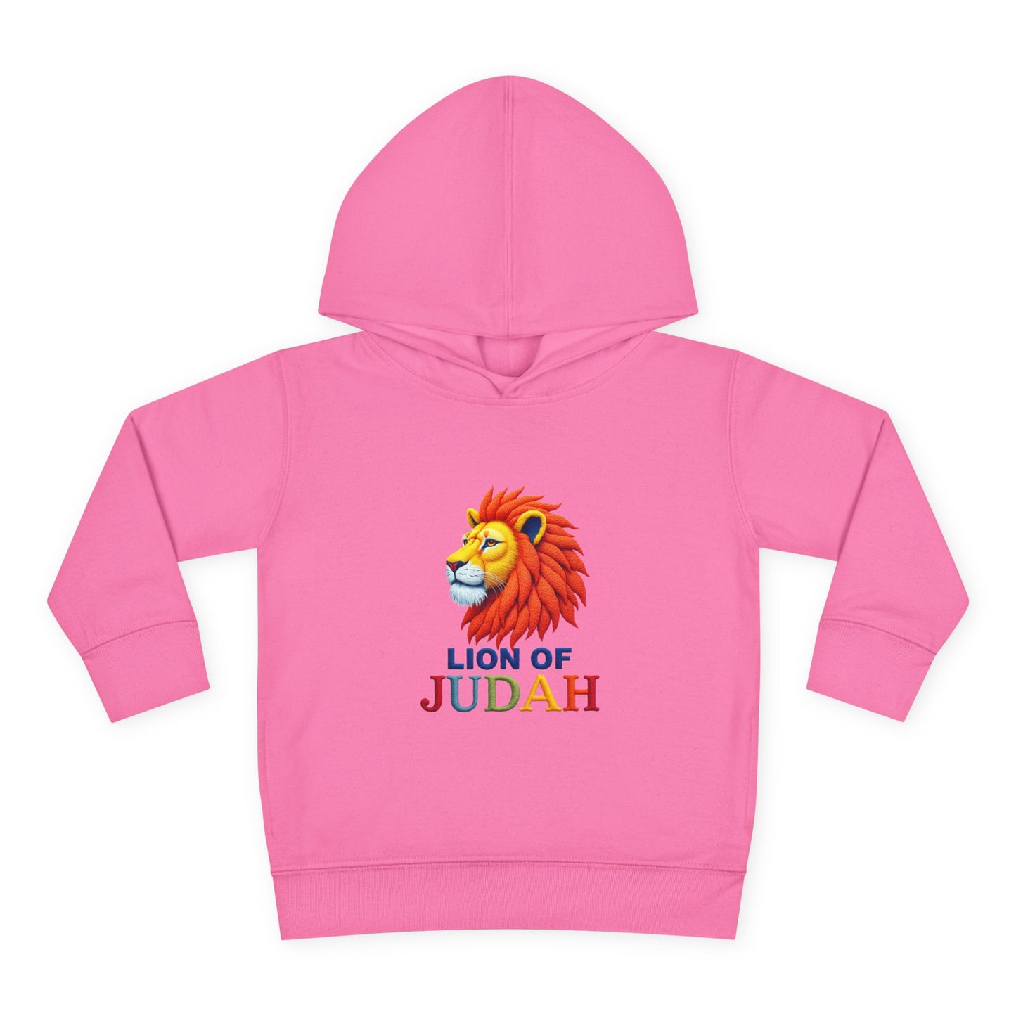 Lion of Judah Toddler Hoodie — Christian Kids Pullover with Colorful Lion Graphic