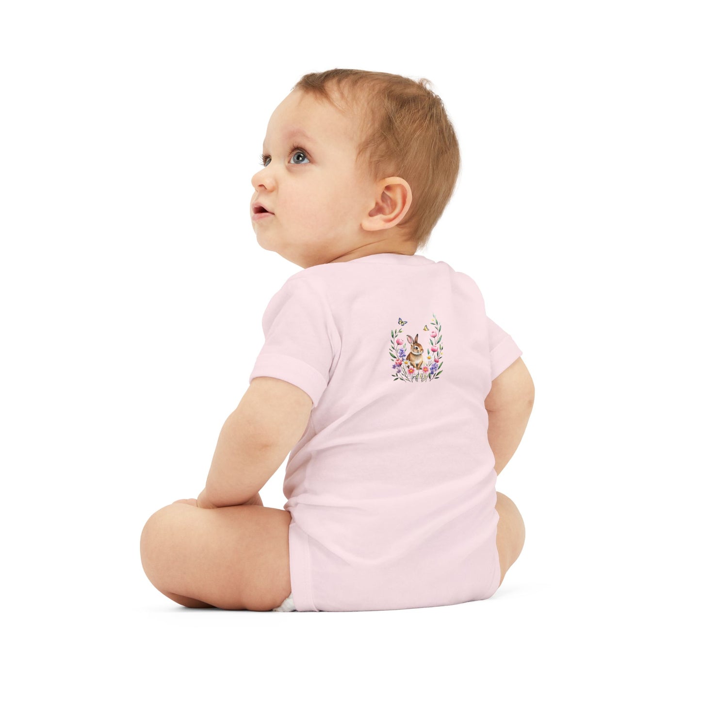 Floral Bunny Infant One-Piece Bodysuit