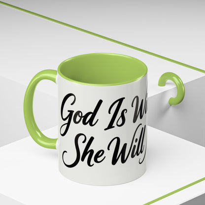 Inspirational Script Coffee Mug — "Strength Lives in Small, Steady Moments" (11/15 oz)